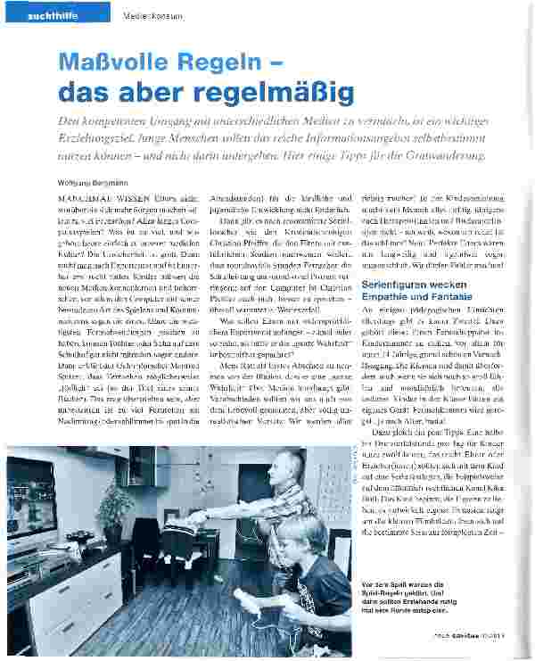 Vorschauseite 1: Maßvolle Regeln - das aber regelmäßig