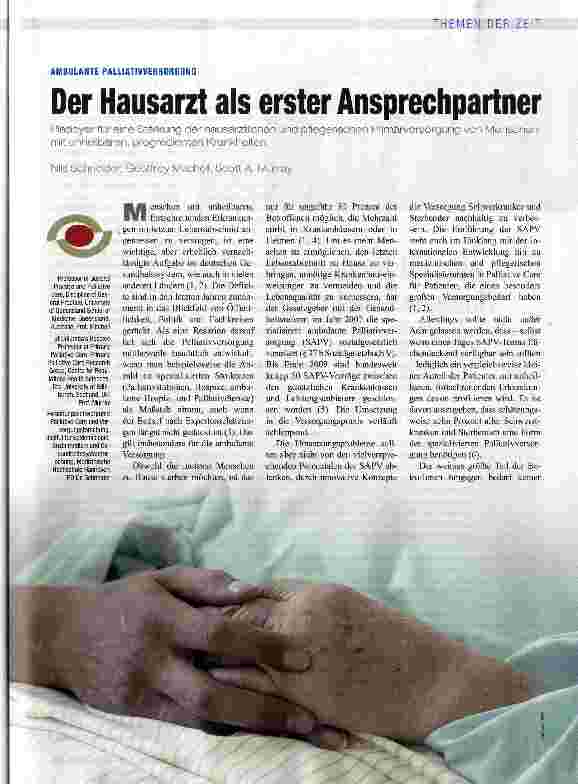 Vorschauseite 1: Der Hausarzt als erster Ansprechpartner