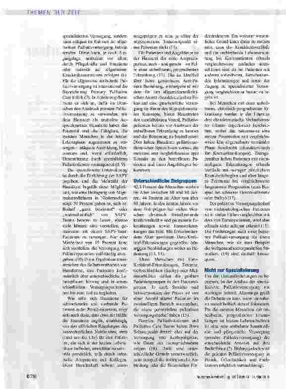 Vorschauseite 2: Der Hausarzt als erster Ansprechpartner