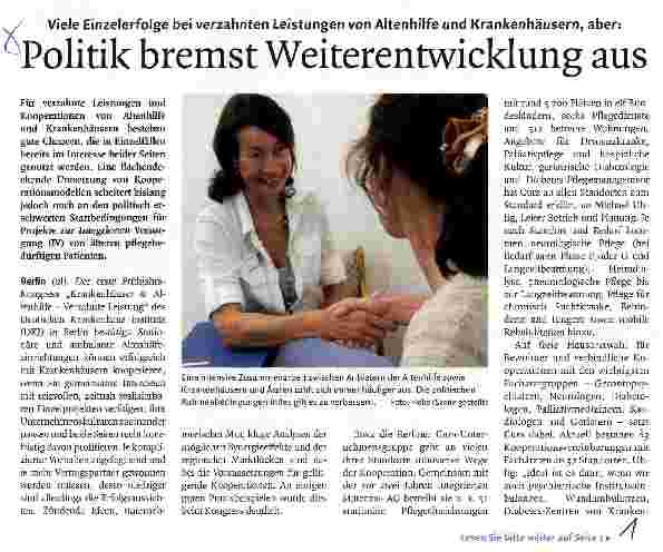 Vorschauseite 1: Politik bremst Weiterentwicklung aus
