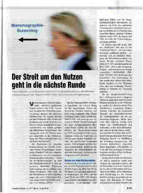 Vorschauseite 1: Der Streit um den Nutzen geht in die nächste Runde
