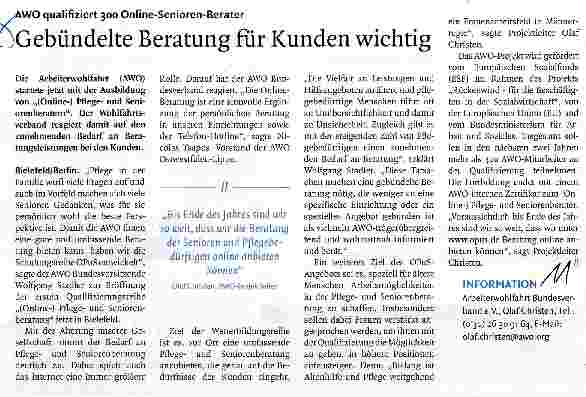 Vorschauseite 1: Gebündelte Beratung für Kunden wichtig