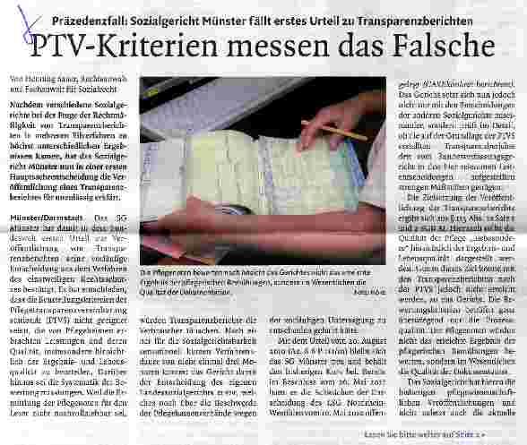 Vorschauseite 1: PTV-Kriterien messen das Falsche