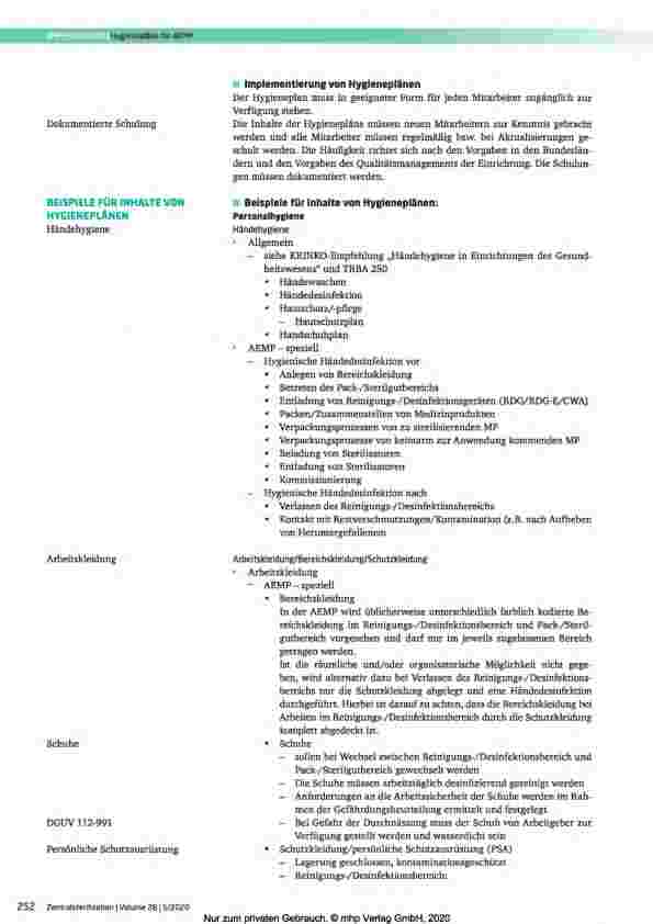 Vorschauseite 3: Empfehlung des Fachausschusses Hygiene, Bau und Technik Anforderungen für den Bau oder Umbau einer Aufbereitungseinheit für Medizinprodukte (AEMP)