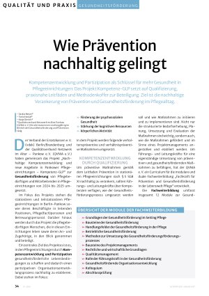 Vorschauseite 1: Wie Prävention nachhaltig gelingt
