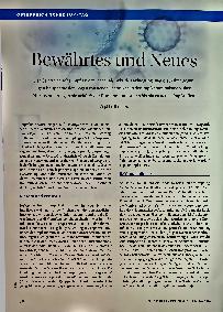 Vorschauseite 1: Bewährtes und Neues
