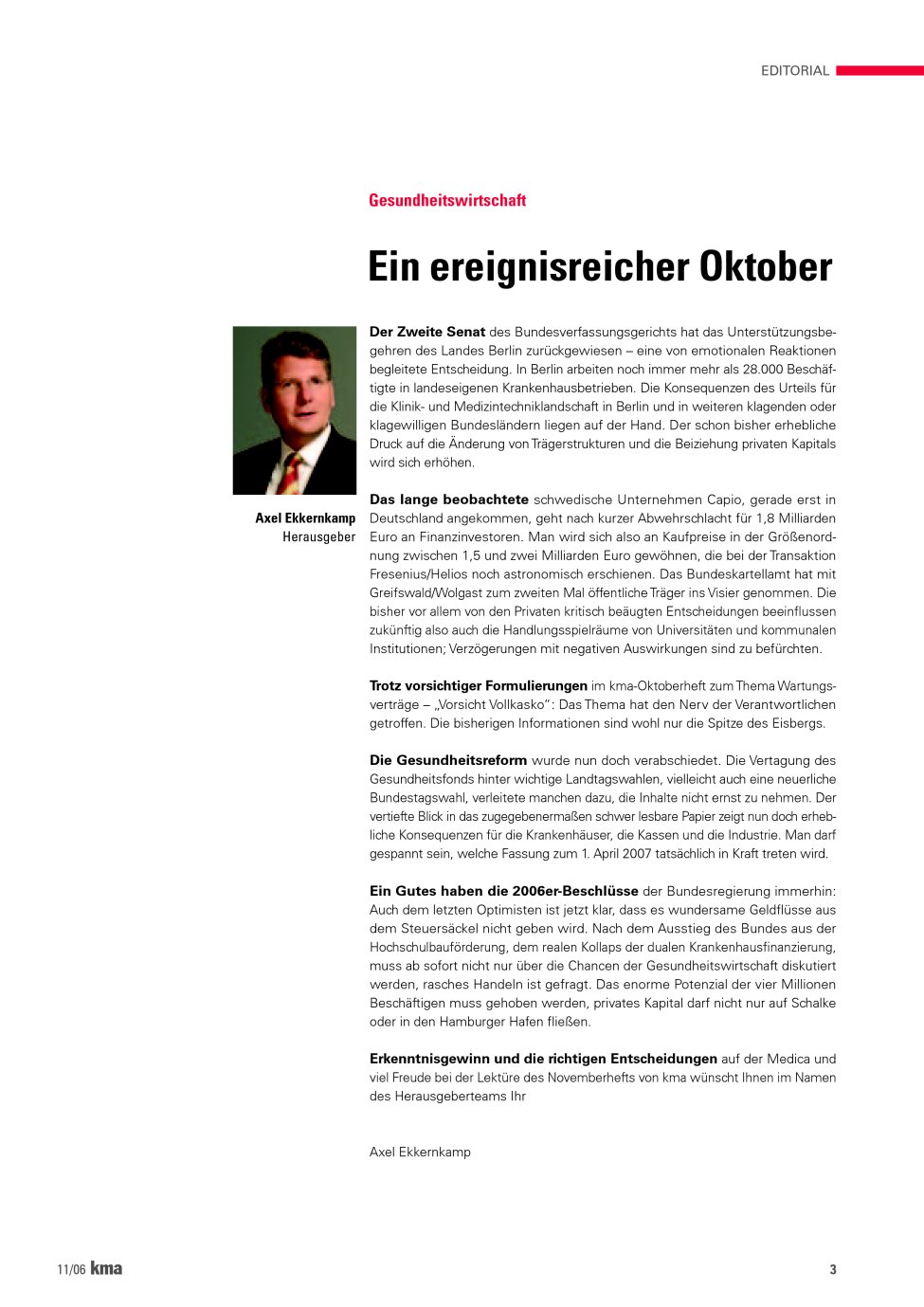 Vorschauseite 1: Ein ereignisreicher Oktober