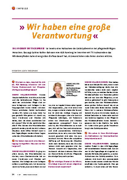 Vorschauseite 1: "Wir haben eine große Verantwortung."