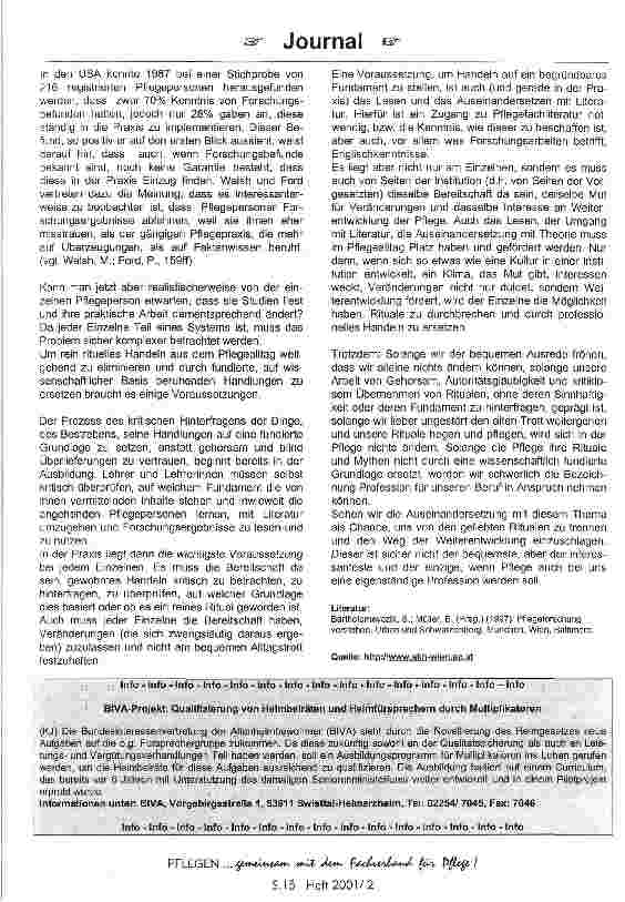 Vorschauseite 4: Rituale und Wissenschaft in der Pflege