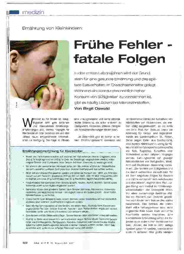 Vorschauseite 1: Frühe Fehler fatale Folgen