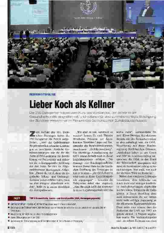 Vorschauseite 1: Lieber Koch als Kellner