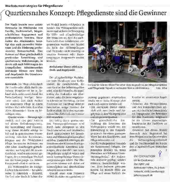 Vorschauseite 1: Quartiersnahes Konzept: Pflegedienste sind die Gewinner