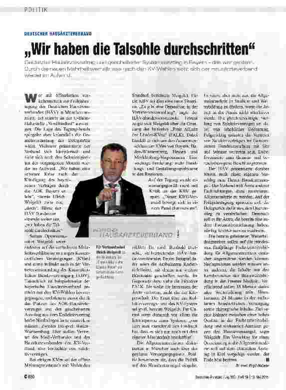 Vorschauseite 1: „Wir haben die Talsohle durchschritten
