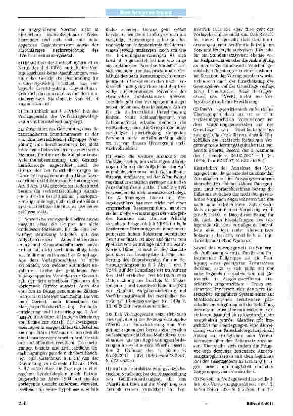 Vorschauseite 2: Zur verfassungsrechtlichen Prüfung der §§ 4, 5 VBVG Art. 100 Abs. 1 GG