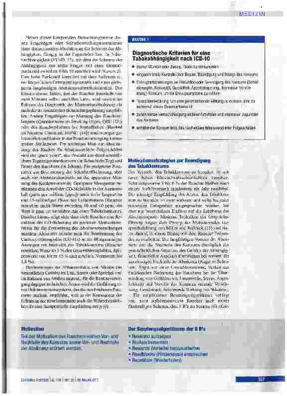 Vorschauseite 3: Therapie der Tabakabhängigkeit