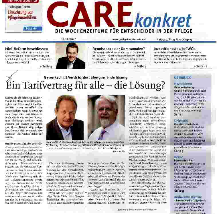 Vorschauseite 1: Ein Tarifvertrag für alle - die Lösung?