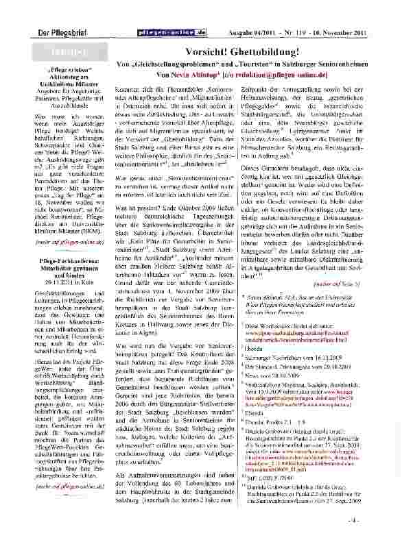 Vorschauseite 1: Vorsicht! Ghettobildung!