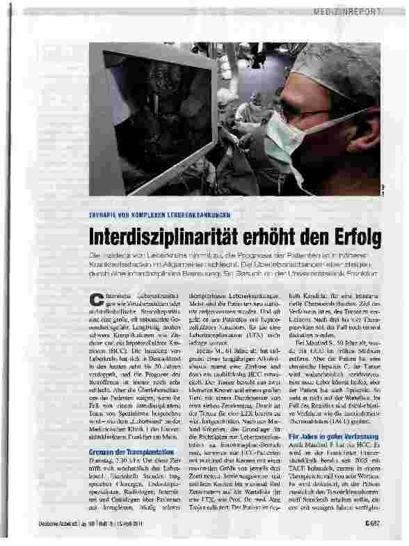 Vorschauseite 1: Interdisziplinarität erhöht den Erfolg