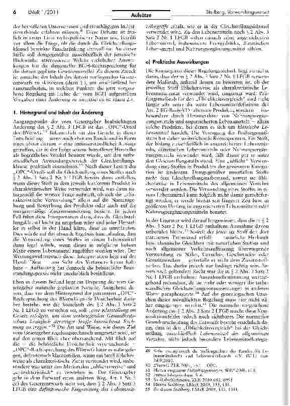 Vorschauseite 6: Europarechtliche Grenzen des Verwendungsverbots für andere Stoffe als Vitamine und Mineralstoffe - Rechtliche Implikationen der BGH-Urteile zu„Glucosaminsulfat