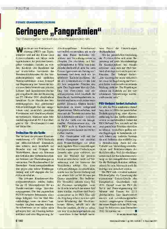 Vorschauseite 1: Geringere „Fangprämien