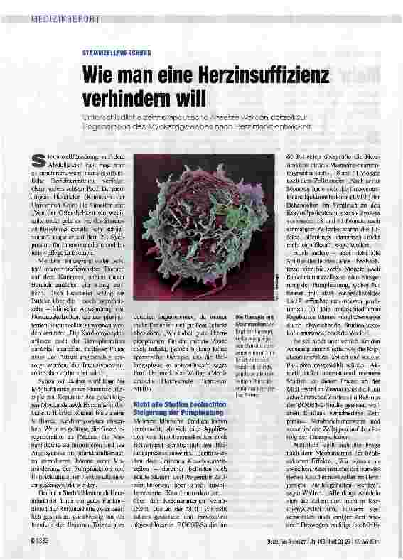 Vorschauseite 1: Wie man eine Herzinsuffizienz verhindern will