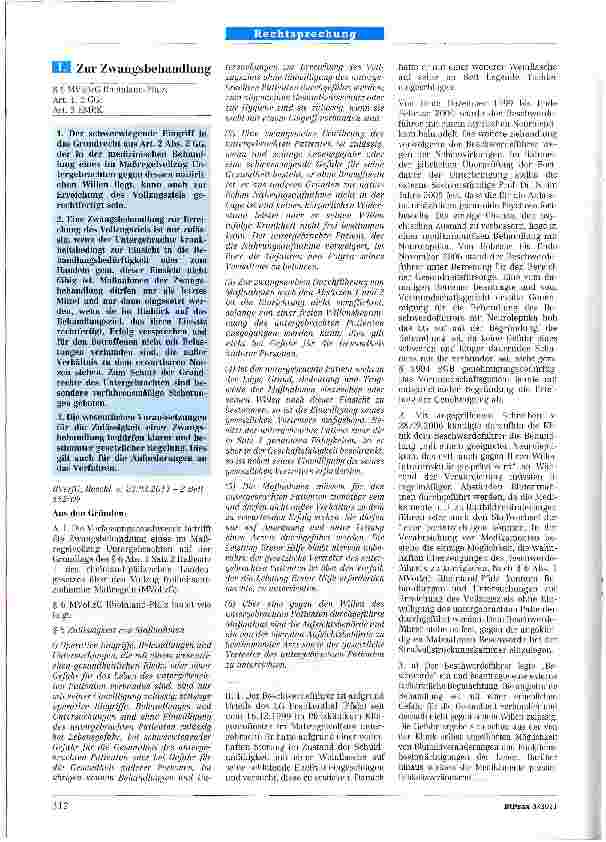 Vorschauseite 1: EH Zur Zwangsbehandlung