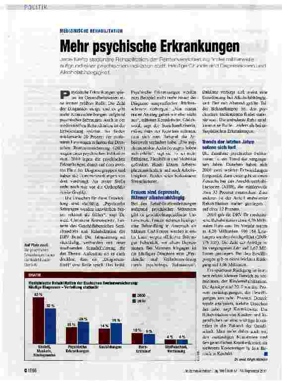 Vorschauseite 1: Mehr psychische Erkrankungen