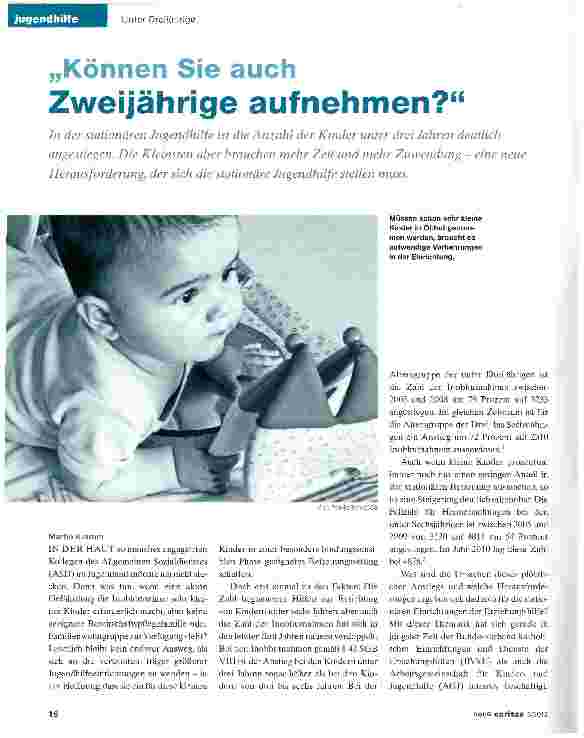 Vorschauseite 1: „Können Sie auch Zweijährige aufnehmen?
