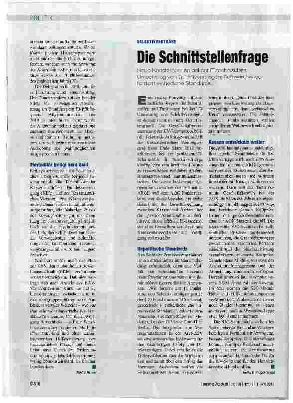 Vorschauseite 2: Zu wenig Tempo bei den Verträgen