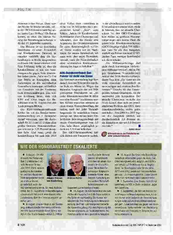 Vorschauseite 2: Mehr Geld - oder Proteste