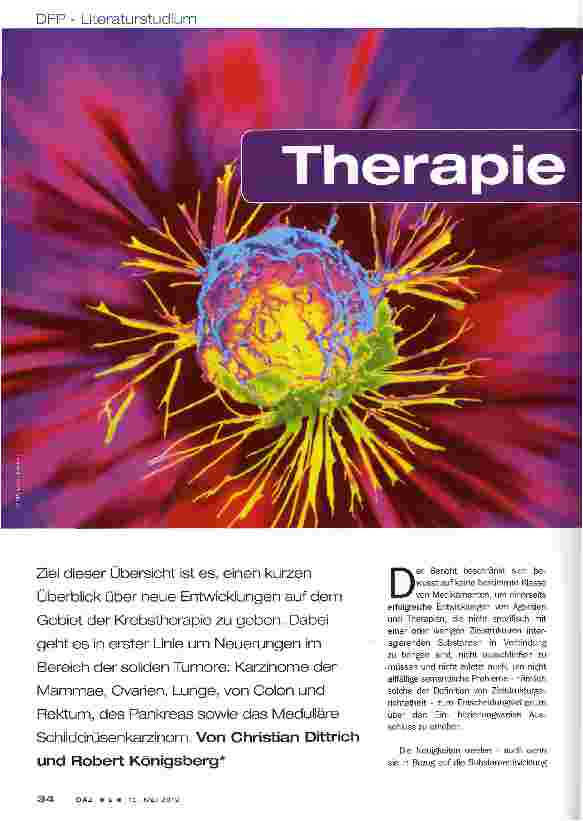 Vorschauseite 1: Therapie von Malignomen