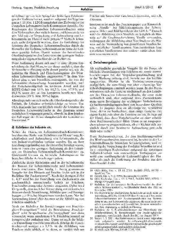 Vorschauseite 3: Zutat oder Geschmacksrichtung? - Eine Analyse der Rechtsprechung zu bildlichen Darstellungen und Sortenbezeichnungen in der Produktaufmachung
