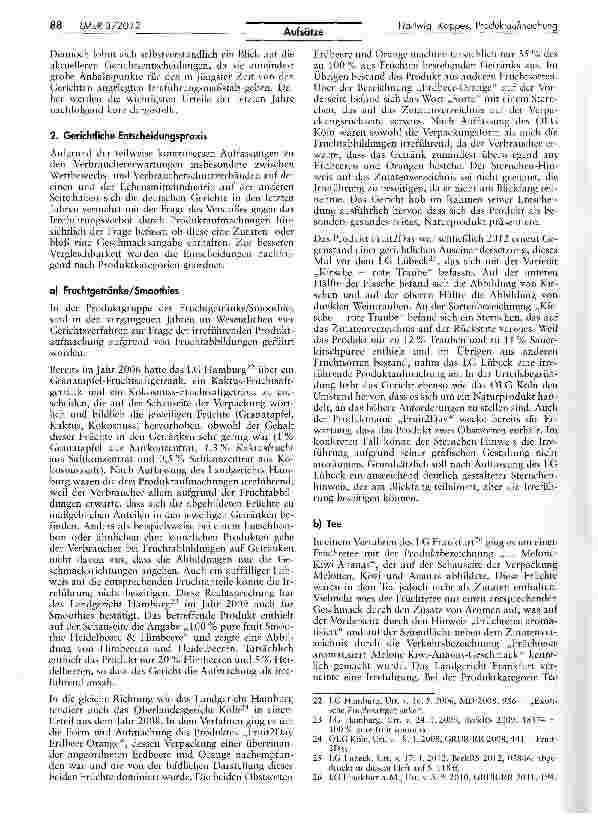 Vorschauseite 4: Zutat oder Geschmacksrichtung? - Eine Analyse der Rechtsprechung zu bildlichen Darstellungen und Sortenbezeichnungen in der Produktaufmachung