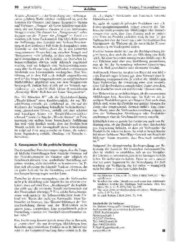 Vorschauseite 6: Zutat oder Geschmacksrichtung? - Eine Analyse der Rechtsprechung zu bildlichen Darstellungen und Sortenbezeichnungen in der Produktaufmachung