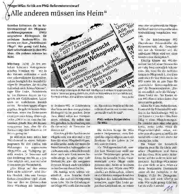 Vorschauseite 1: Alle anderen müssen ins Heim