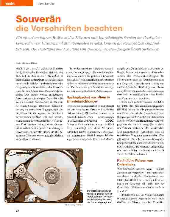 Vorschauseite 1: Souverän Vorschriften beachten