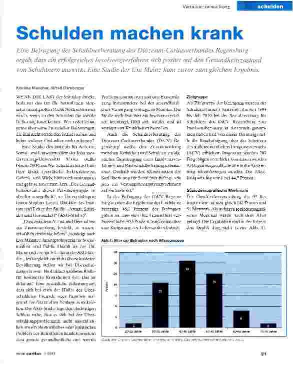 Vorschauseite 1: Schulden machen krank