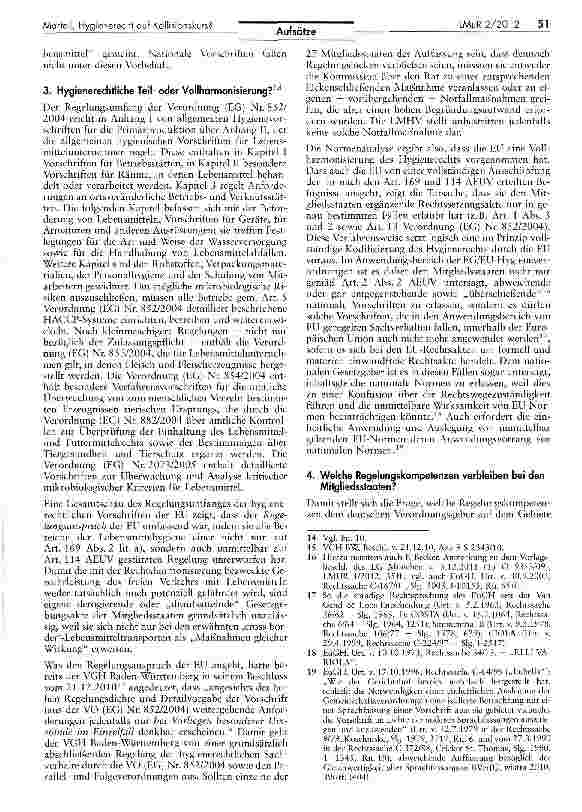 Vorschauseite 3: Hygienerecht auf Kollisionskurs?