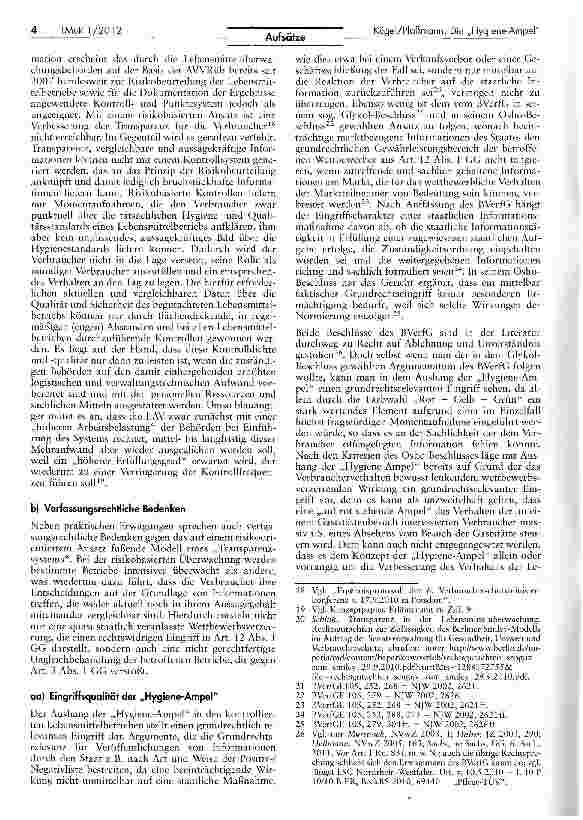 Vorschauseite 4: Die „Hygiene-Ampel bei Lebensmittelkontrollen Grünes Licht für den Verbraucherschutz?