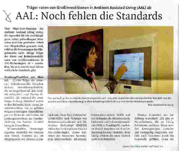 Vorschauseite 1: AAL: Noch fehlen die Standards