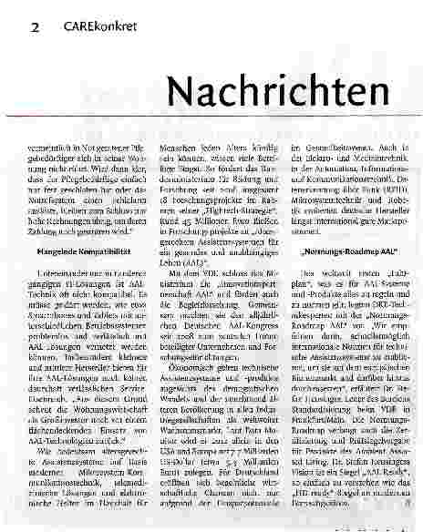 Vorschauseite 2: AAL: Noch fehlen die Standards