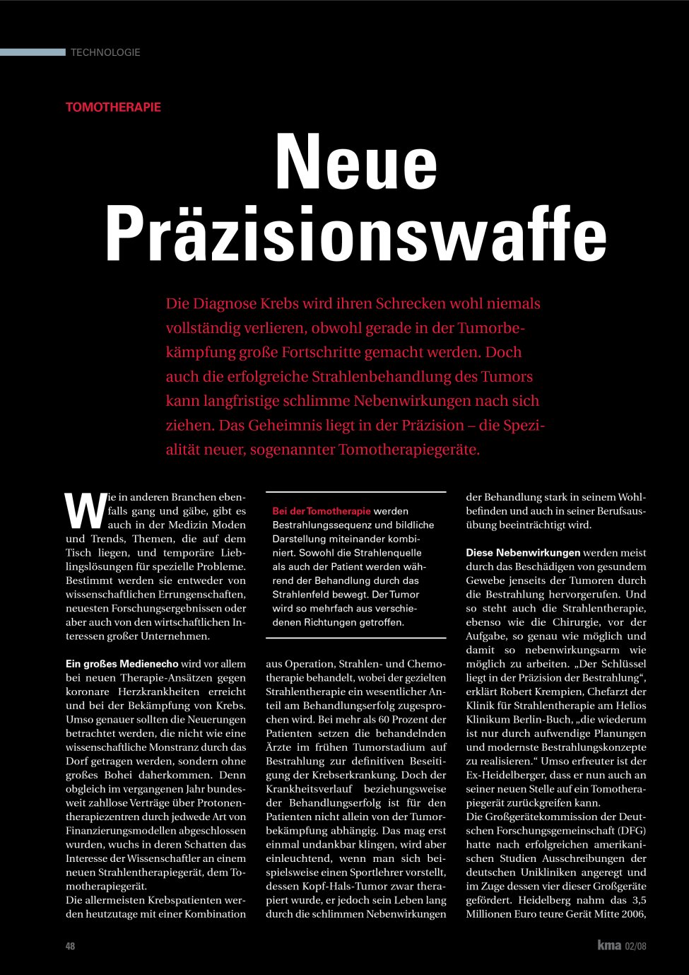 Vorschauseite 1: Neue Präzisionswaffe