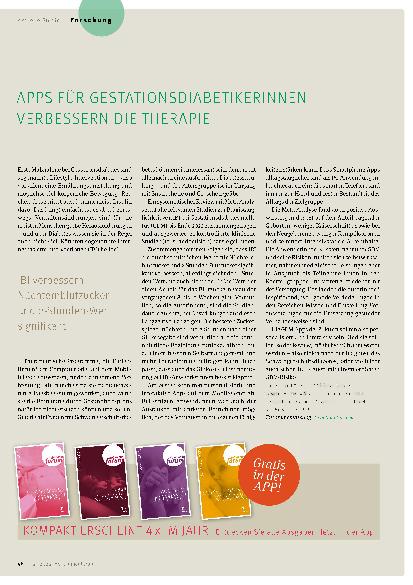 Vorschauseite 1: Apps für Gestationsdiabetikerinnen verbessern die Therapie