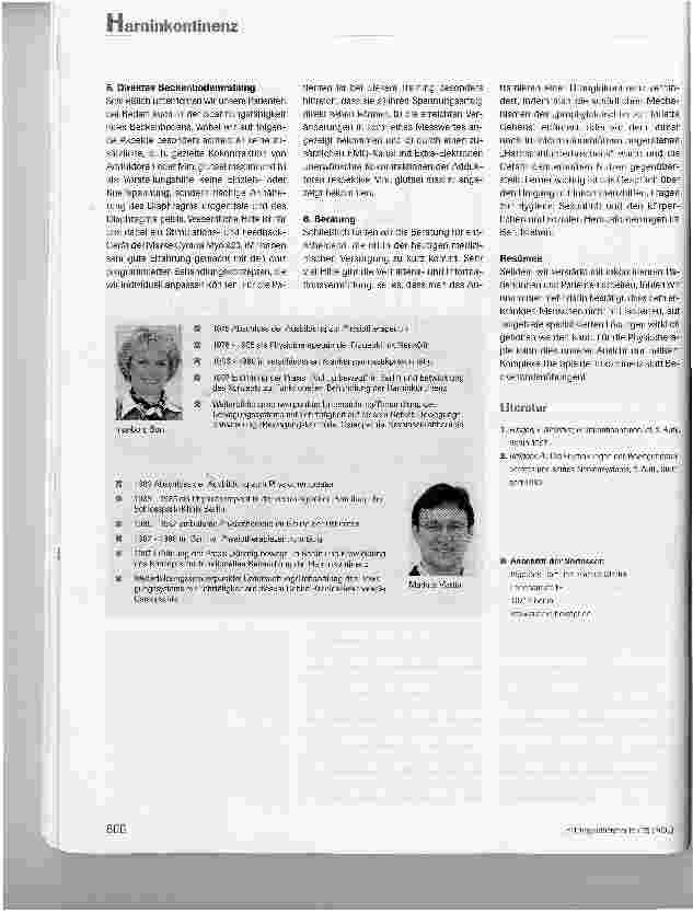 Vorschauseite 5: Therapie der Harninkontinenz oder Beckenbodenübungen?