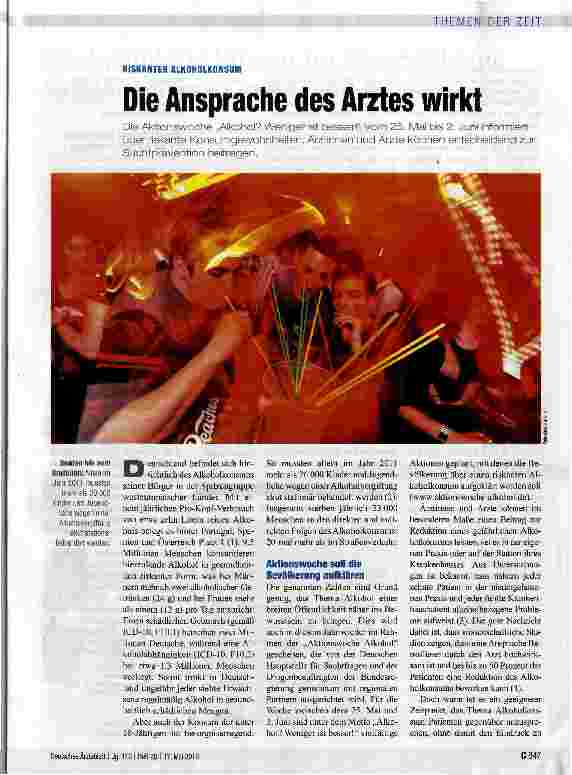 Vorschauseite 1: Die Ansprache des Arztes wirkt