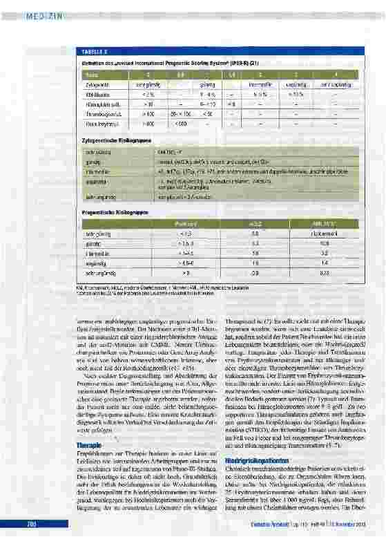 Vorschauseite 4: Myelodysplastische Syndrome: Diagnostik, Prognoseabschätzung und Therapie