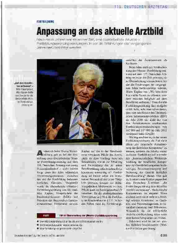 Vorschauseite 1: Anpassung an das aktuelle Arztbild