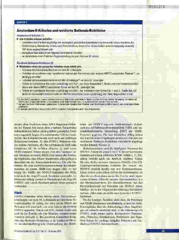 Vorschauseite 2: Erblicher Darmkrebs ohne Polyposis