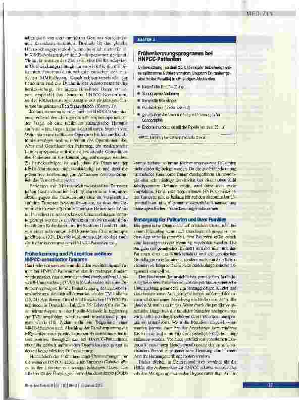 Vorschauseite 6: Erblicher Darmkrebs ohne Polyposis