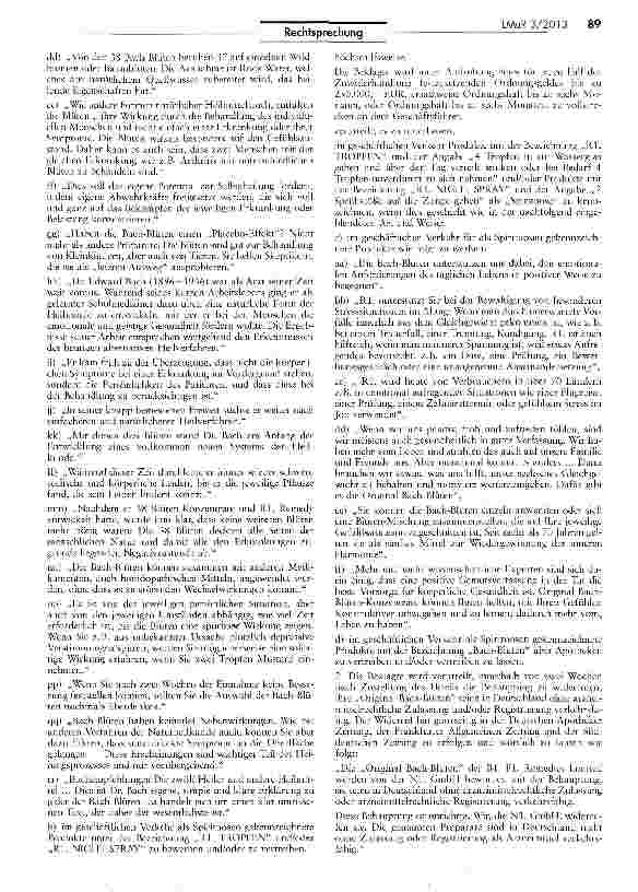 Vorschauseite 3: Keine Bewerbung oder Vertrieb von „RESCUE -Spirituosen AMG Art. 2 I Nr. 1; UWG § 8 III Nr. 1, § 2 I Nr. 3